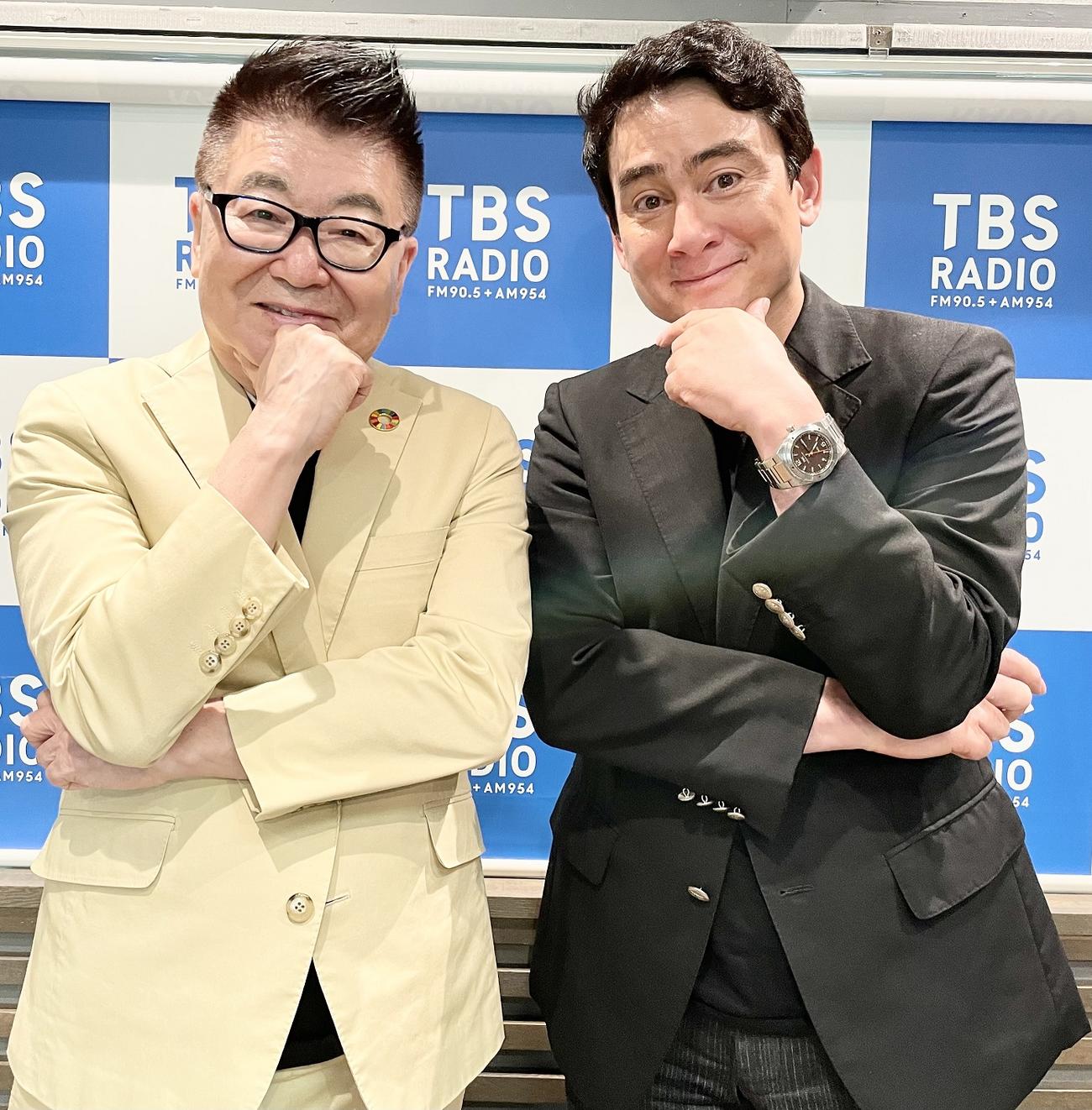 生島ヒロシ（左）とアルピニストの野口健氏