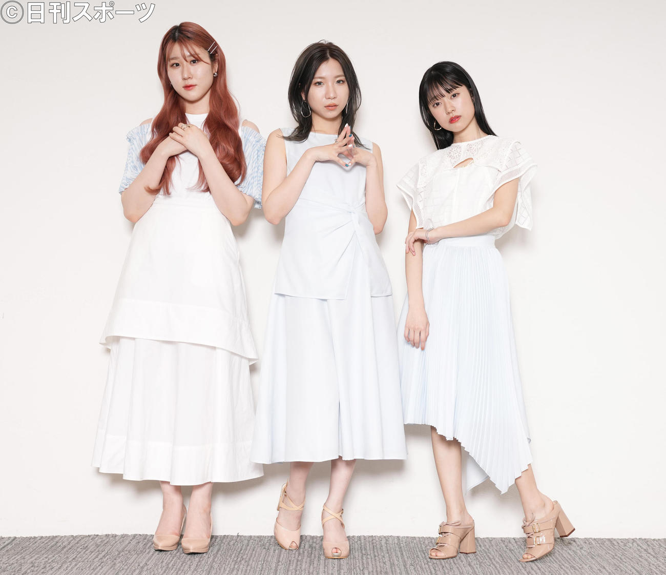 全国ツアー中のLittle Glee Monster。左からかれん、MAYU、アサヒ（撮影・鈴木みどり）