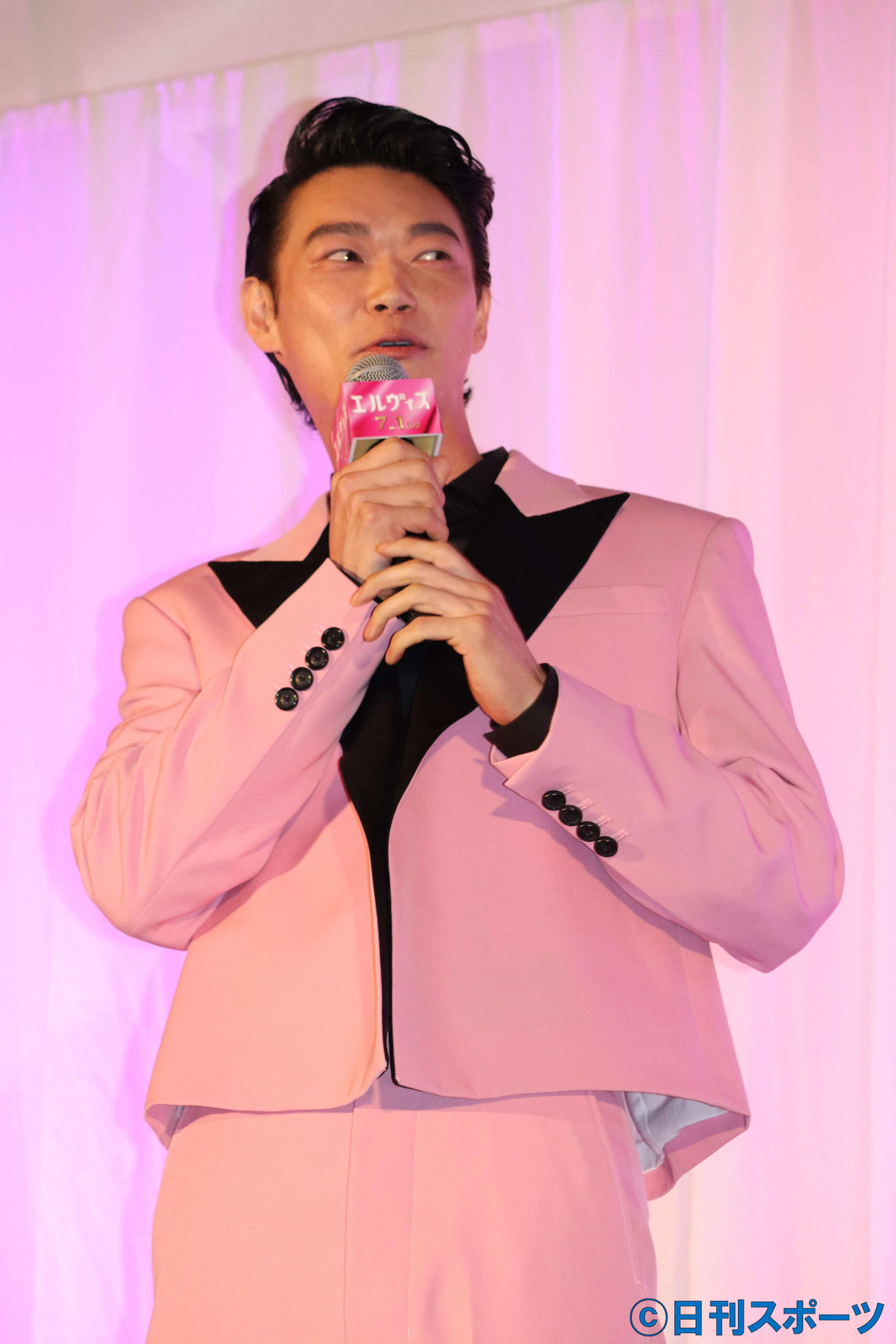 映画「エルヴィス」ジャパンプレミアに出席した笠松将（撮影・加藤理沙）