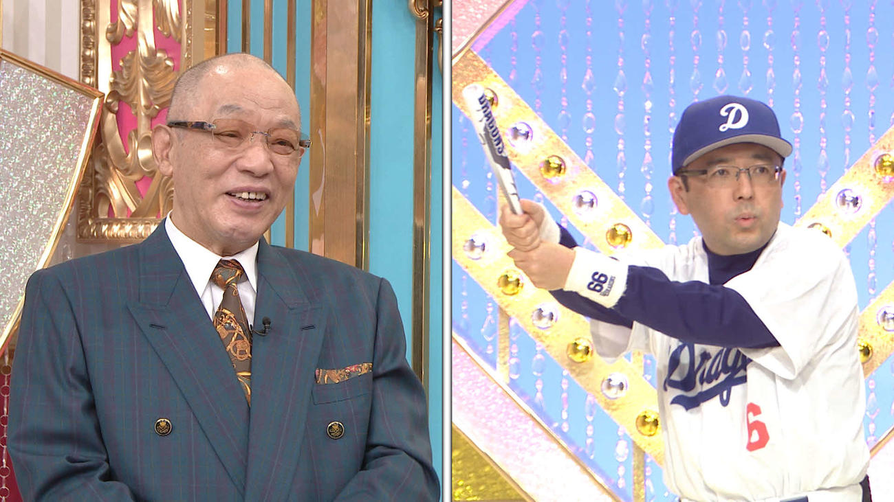 日本テレビ系「行列のできる相談所」に初出演する落合博満氏（左）と落合氏のものまねの達人