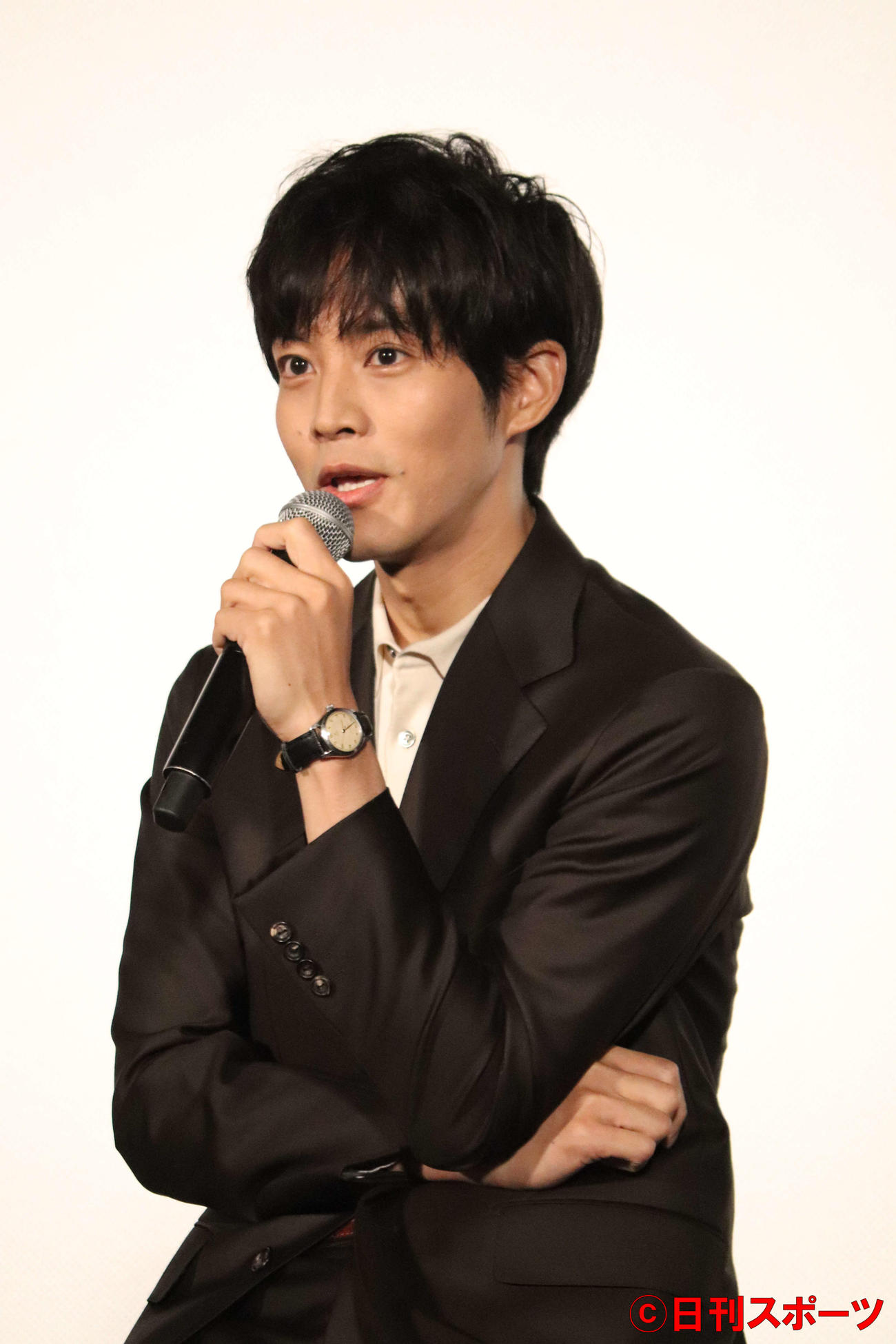 映画「流浪の月」ティーチインイベントで、観客からの質問に答える松坂桃李（撮影・加藤理沙）