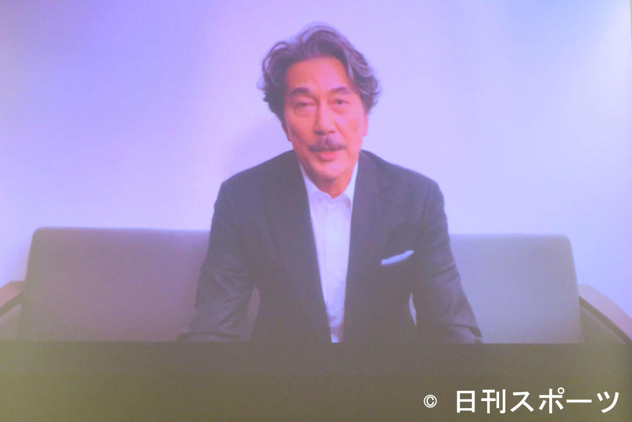 日本版CNC設立を求める会の会見にビデオレターを寄せた役所広司（撮影・村上幸将）