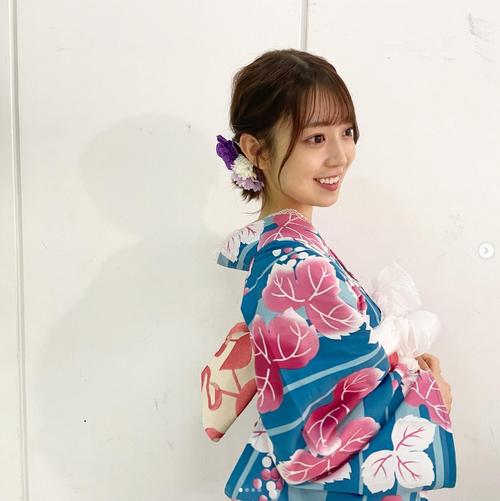 浴衣姿を披露した乃木坂46阪口珠美（阪口珠美公式インスタグラムより）