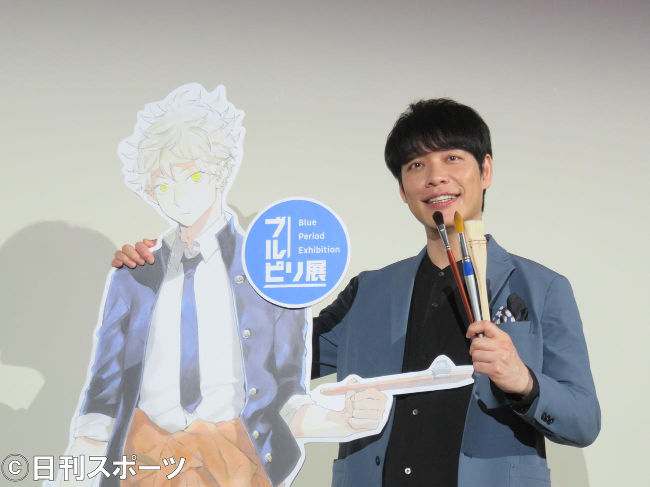 展覧会「ブルーピリオド展～アートって、才能か？～」の会見に出席した川島明