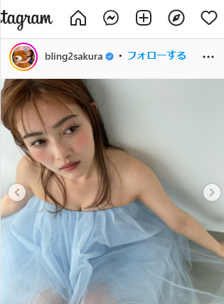 井上咲楽はセクシーなドレス姿を披露（井上のインスタグラムより）