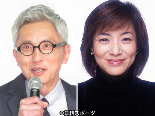 松重豊（左）と八木亜希子　