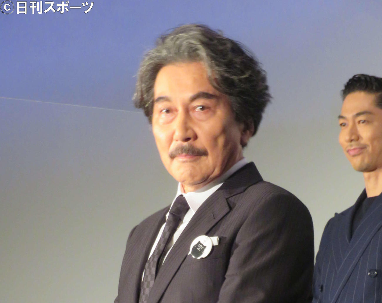 「峠　最後のサムライ」公開御礼舞台あいさつに登壇した役所広司（撮影・村上幸将）