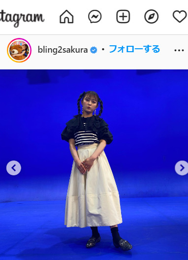 井上咲楽「3着目・6／19　サイエンスゼロ・NHK」の衣装（井上のインスタグラムより）