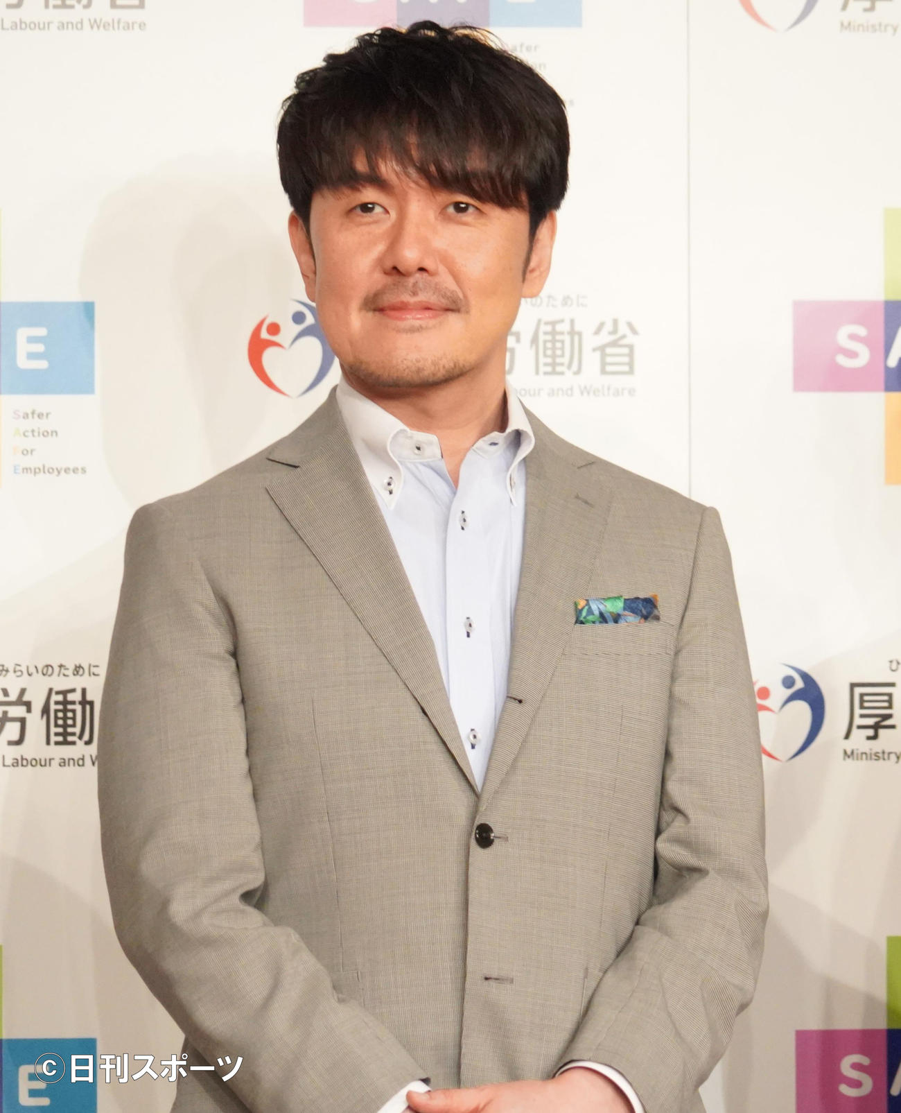 「従業員の幸せのためのSAFEコンソーシアム設立発表会」に出席した土田晃之（撮影・佐藤成）