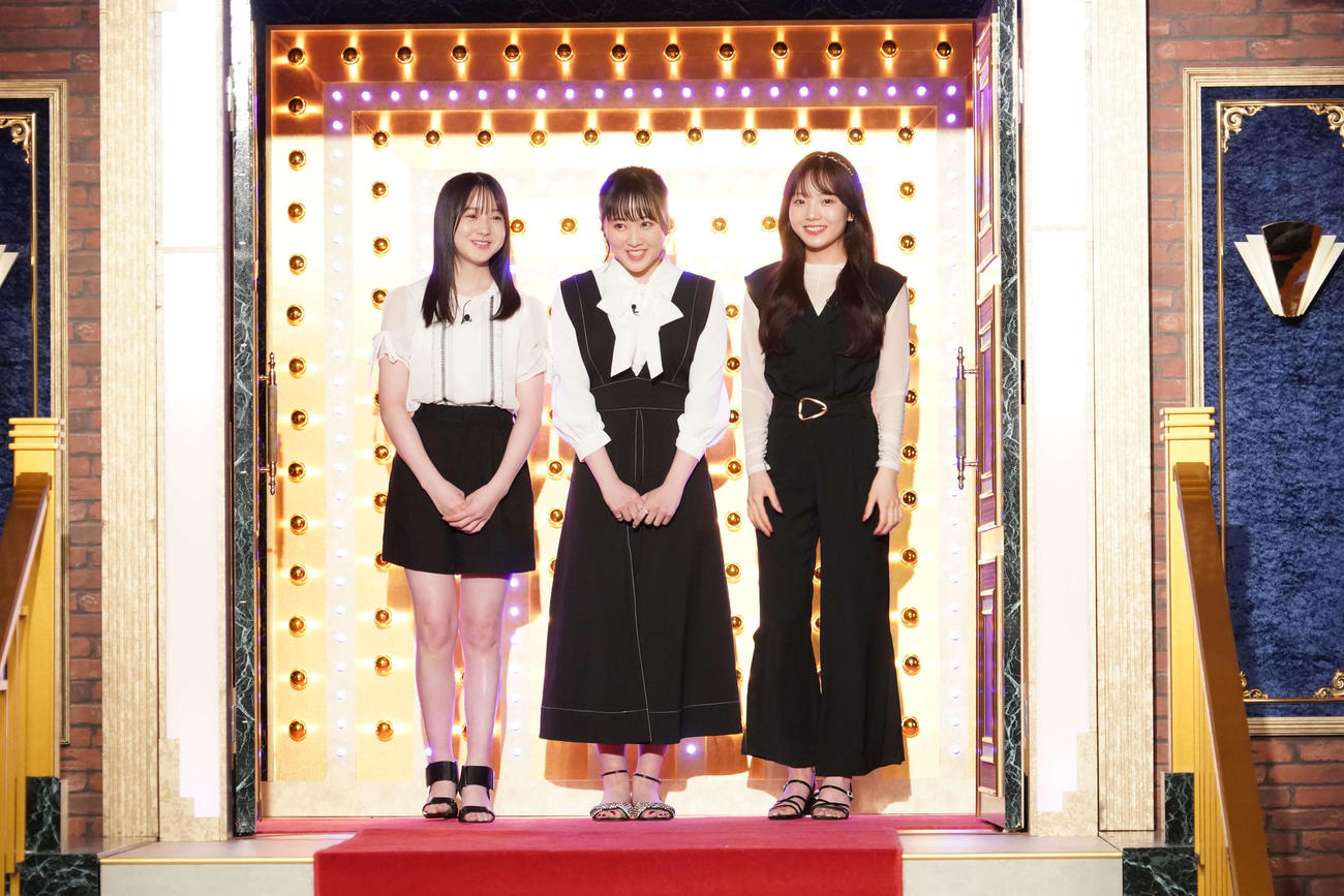 しゃべくり007に出演した本田三姉妹。左から、紗来、望結、真凜。（C）日本テレビ