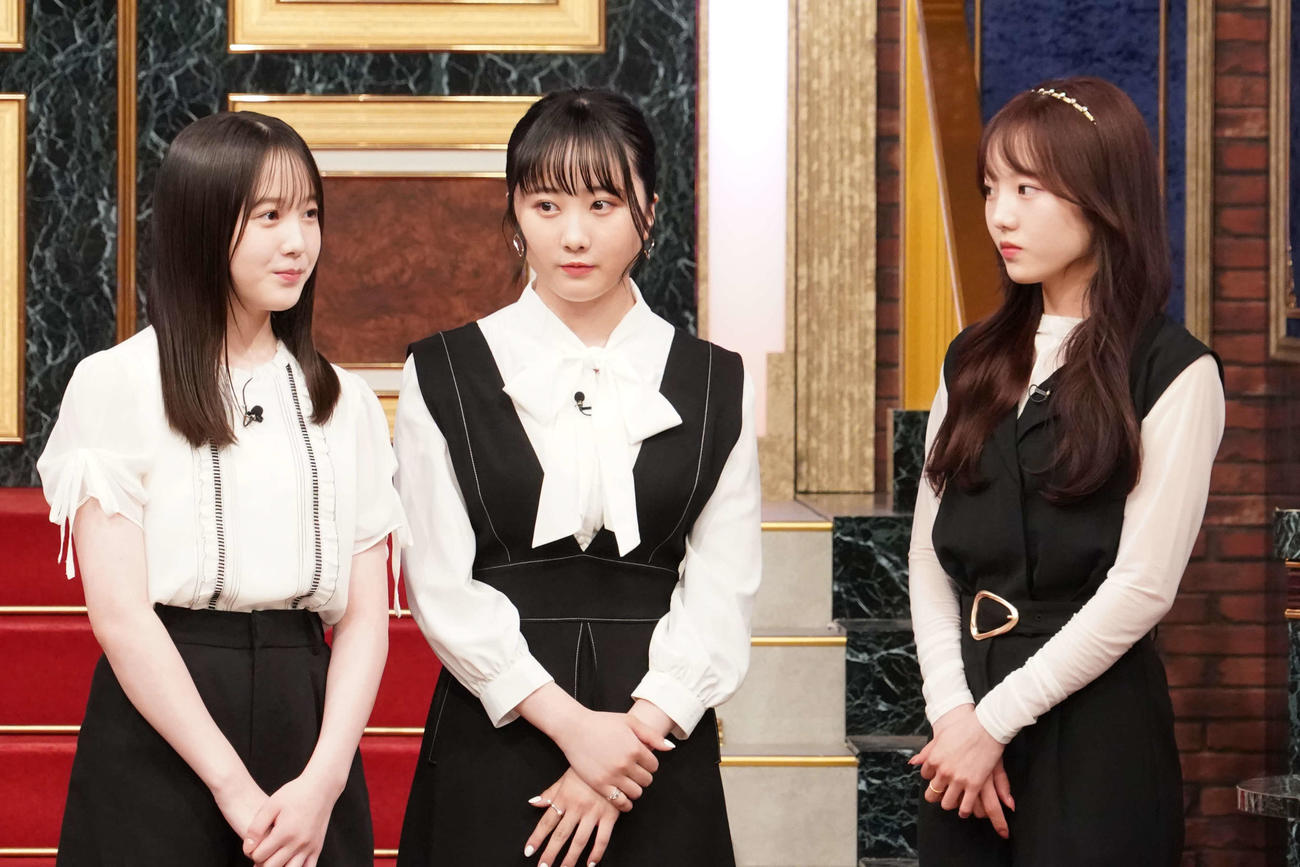 しゃべくり007に出演した本田三姉妹。左から、紗来、望結、真凜。（C）日本テレビ