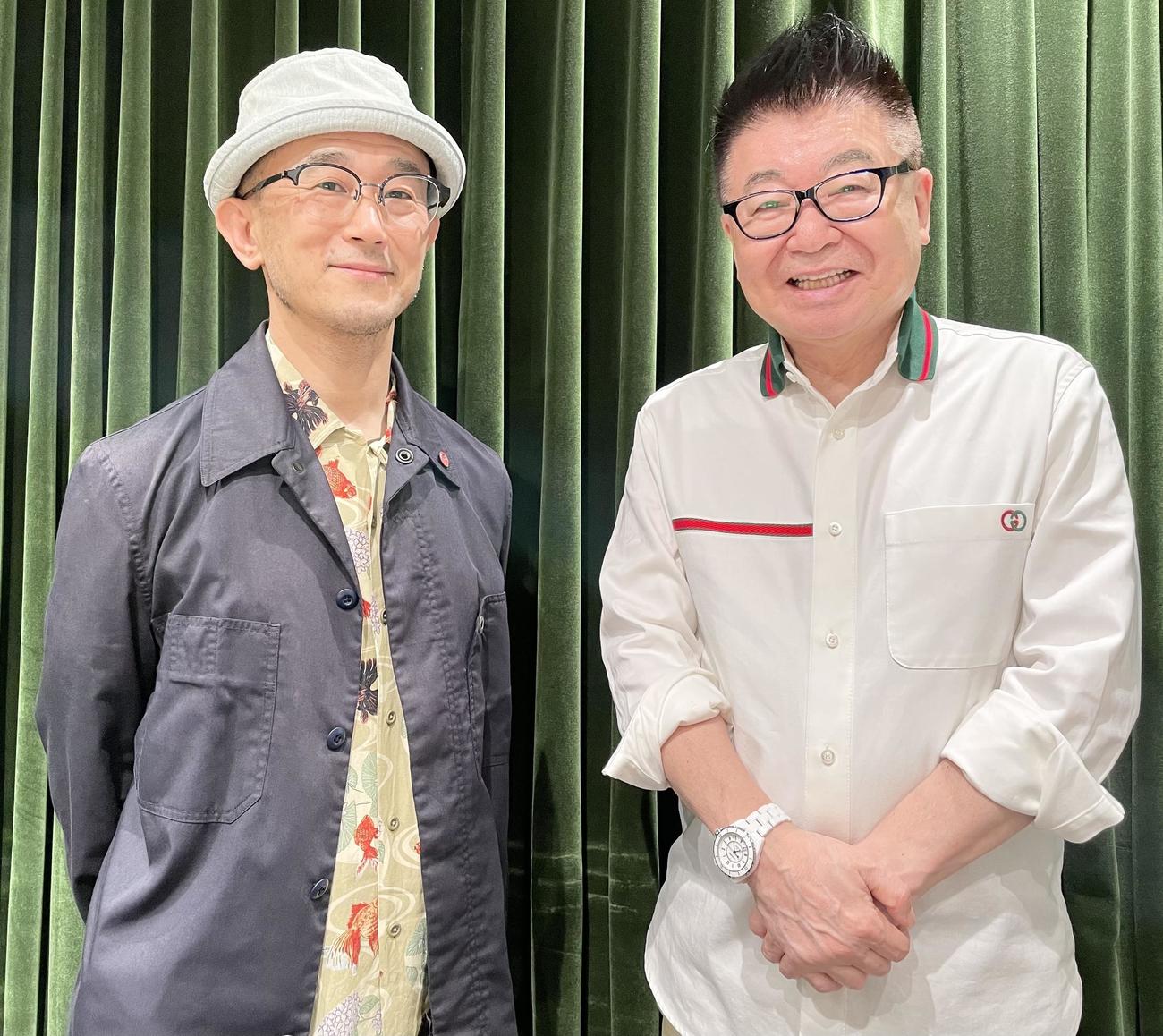 前田哲監督（左）と生島ヒロシ