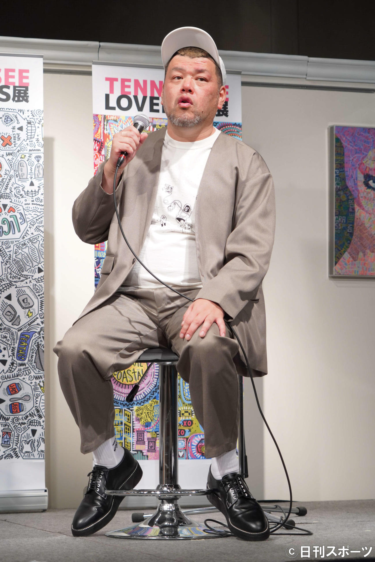 「TENNESSEE LOVELESS展」メディア発表会に出席した野性爆弾のくっきー！（撮影・佐藤成）