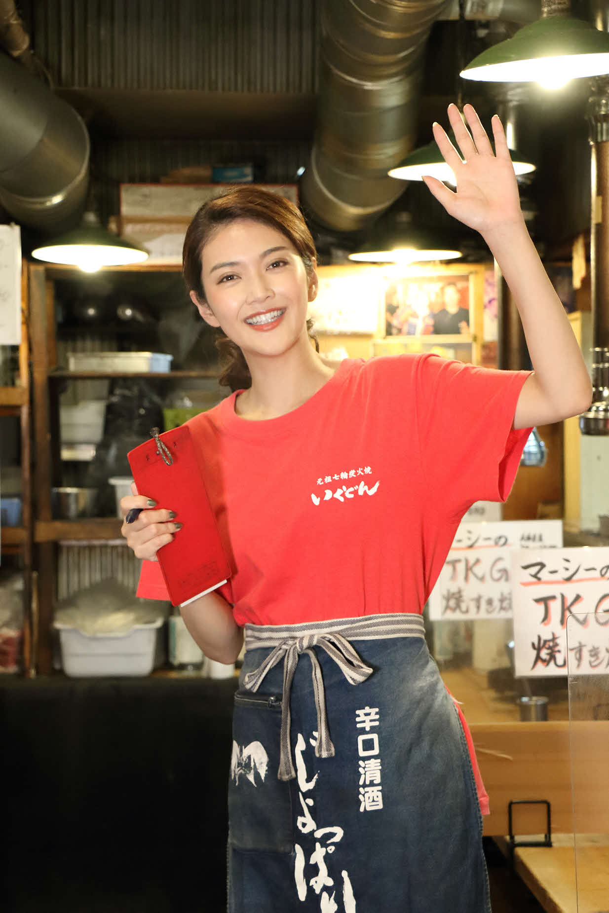 初舞台「赤羽焼肉劇場」で初主演に挑戦する田中道子。焼き肉店で働く高倉マチコを演じる
