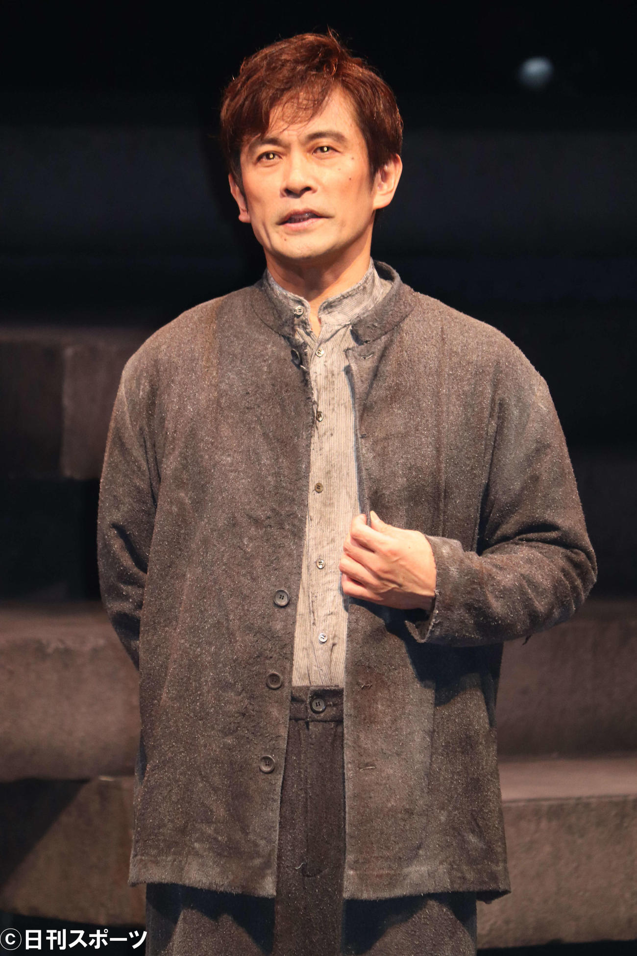 舞台「M.バタフライ」舞台あいさつに出席した内野聖陽（撮影・加藤理沙）