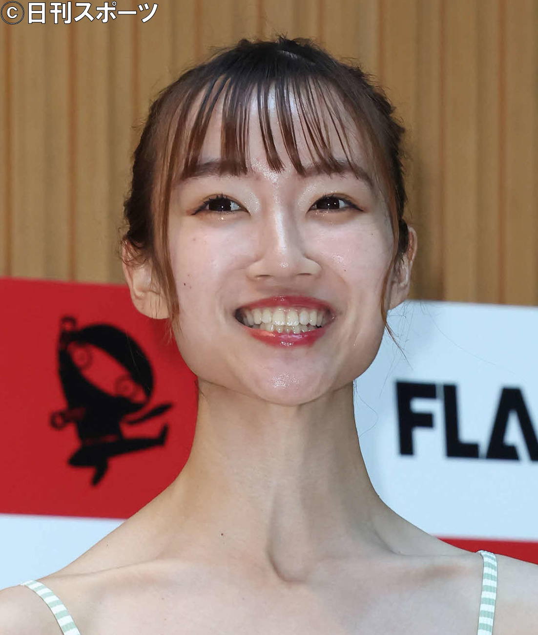 ボンビーガールでもやしで生活していますと、告白した川奈未夢生（撮影・丹羽敏通）