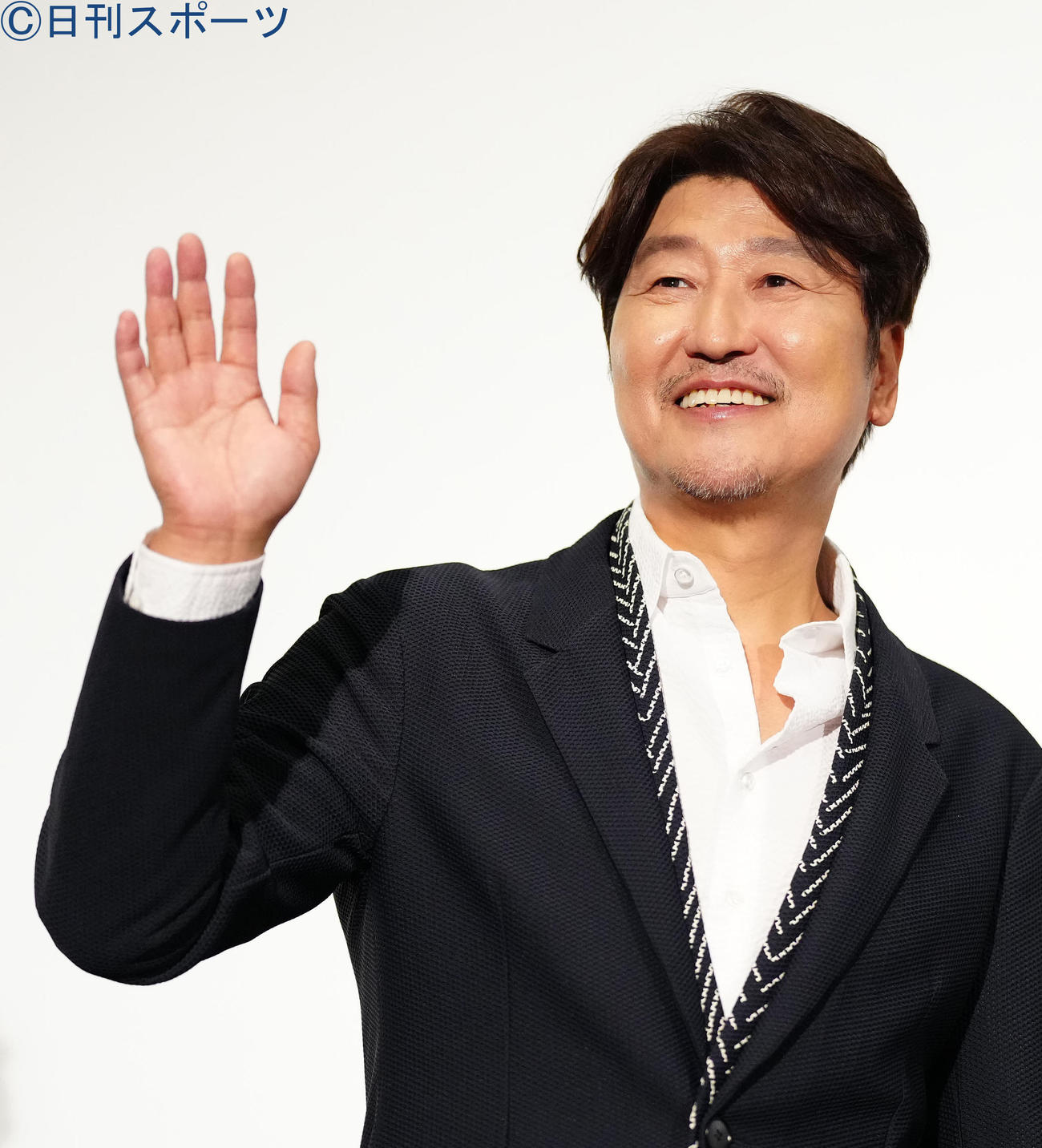 映画「ベイビー・ブローカー」来日記念舞台あいさつに臨むソン・ガンホ（撮影・江口和貴）