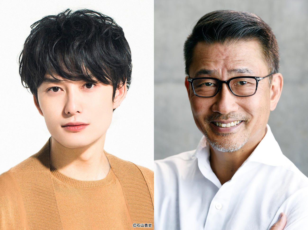 ドラマ「ザ・トラベルナース」で共演する岡田将生（左）と中井貴一