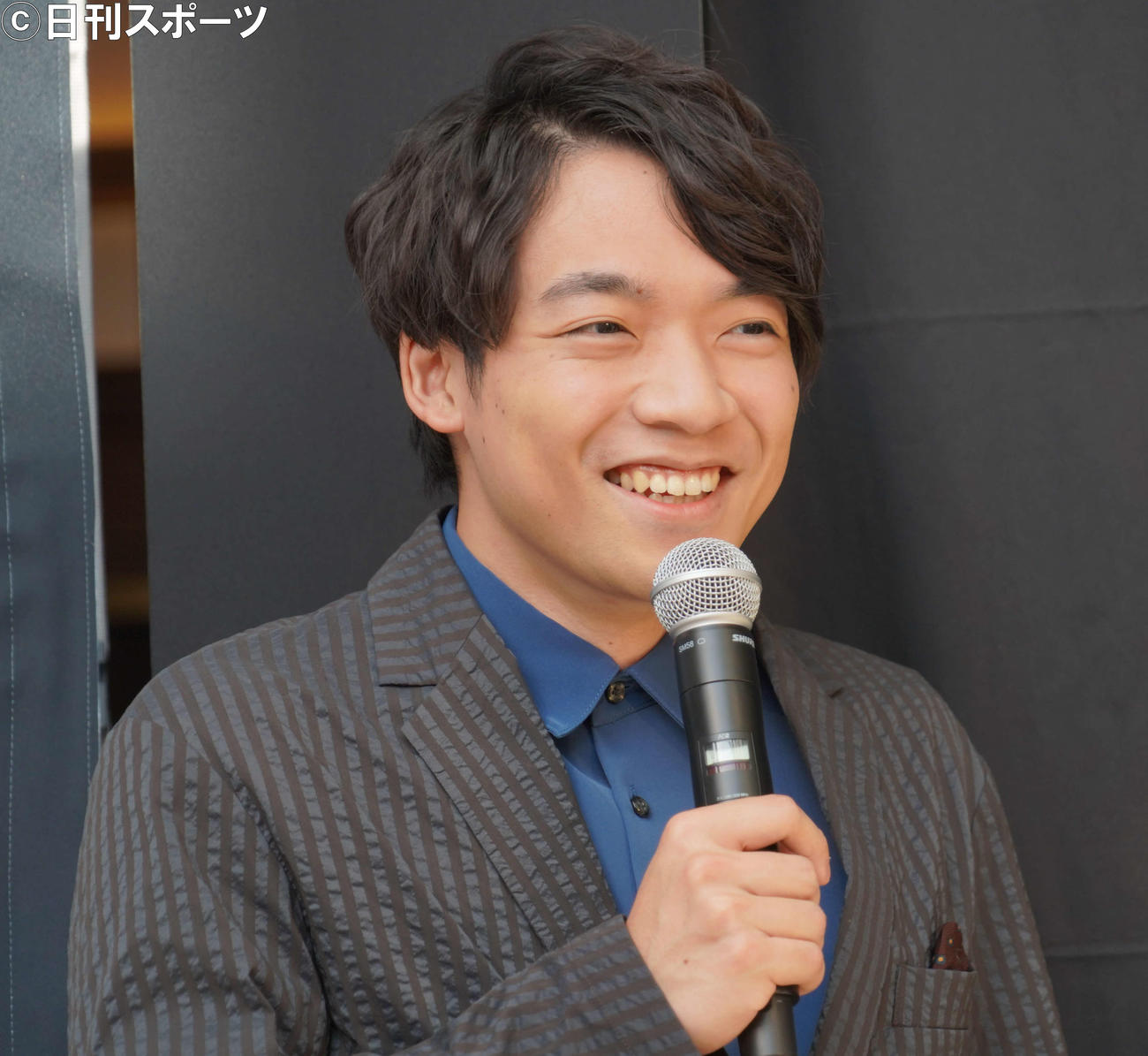 恐竜エデュテイメント「ディノアライブ・プレミアム　タイムダイバー」制作発表会に出席した伊沢拓司（撮影・佐藤成）