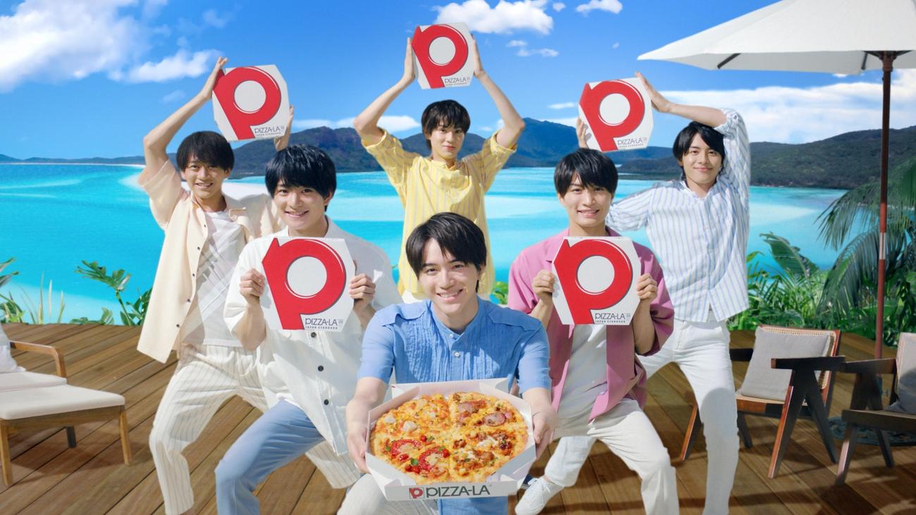 ピザーラ夏の新CMに出演するジャニーズJr．「美　少年」