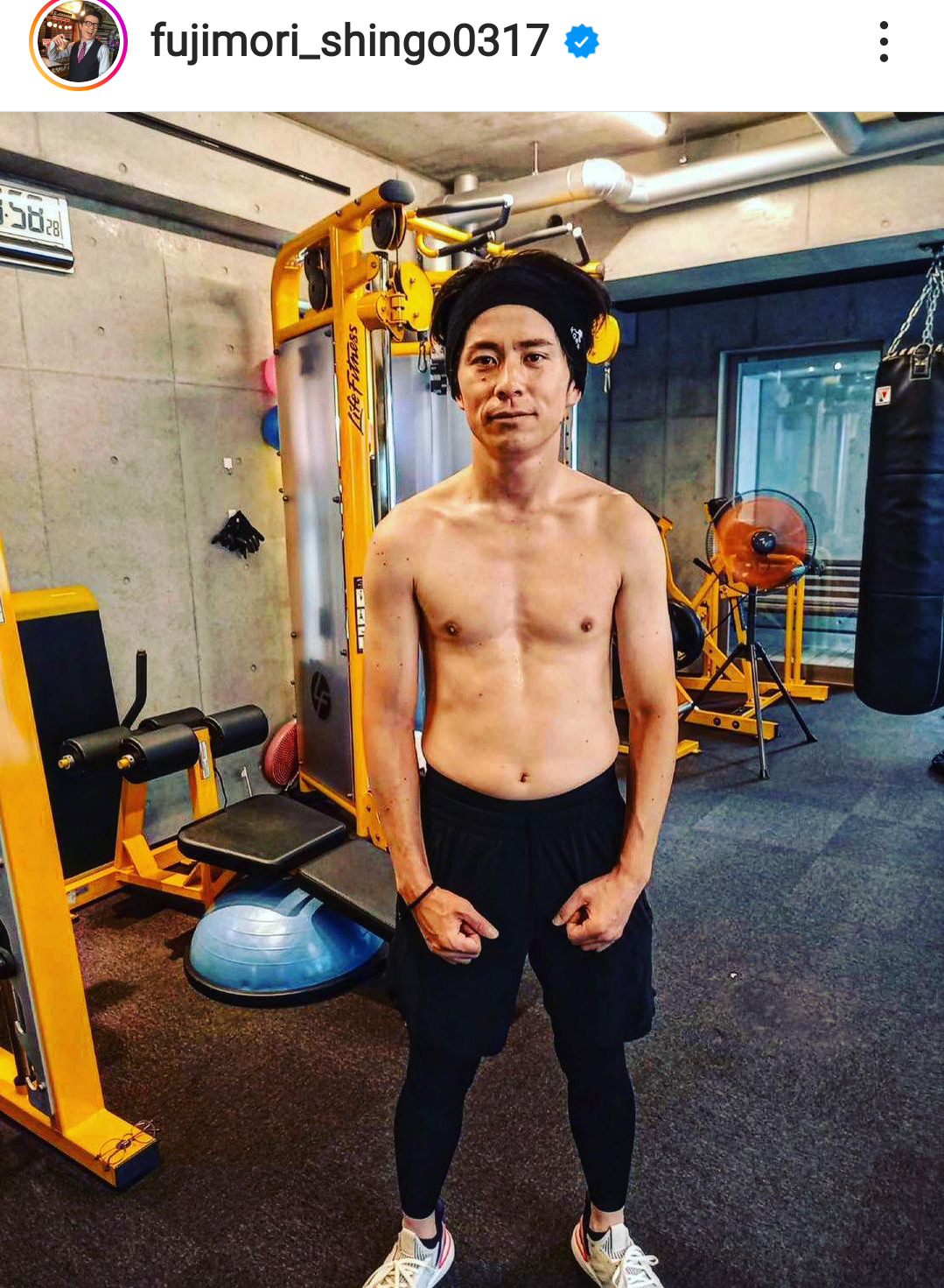 藤森慎吾のインスタグラムより（筋トレ開始日）