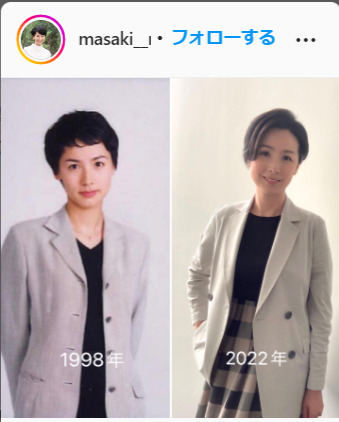 野村真季アナウンサーの入社当時の写真（本人インスタグラム）