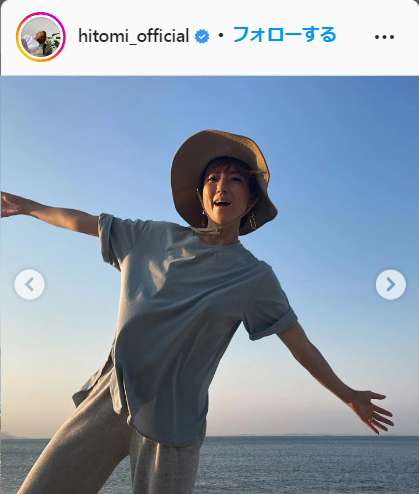 hitomiのインスタグラムより