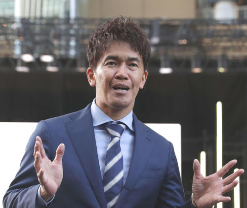 日本フェンシング協会の武井壮会長（2021年11月6日撮影）