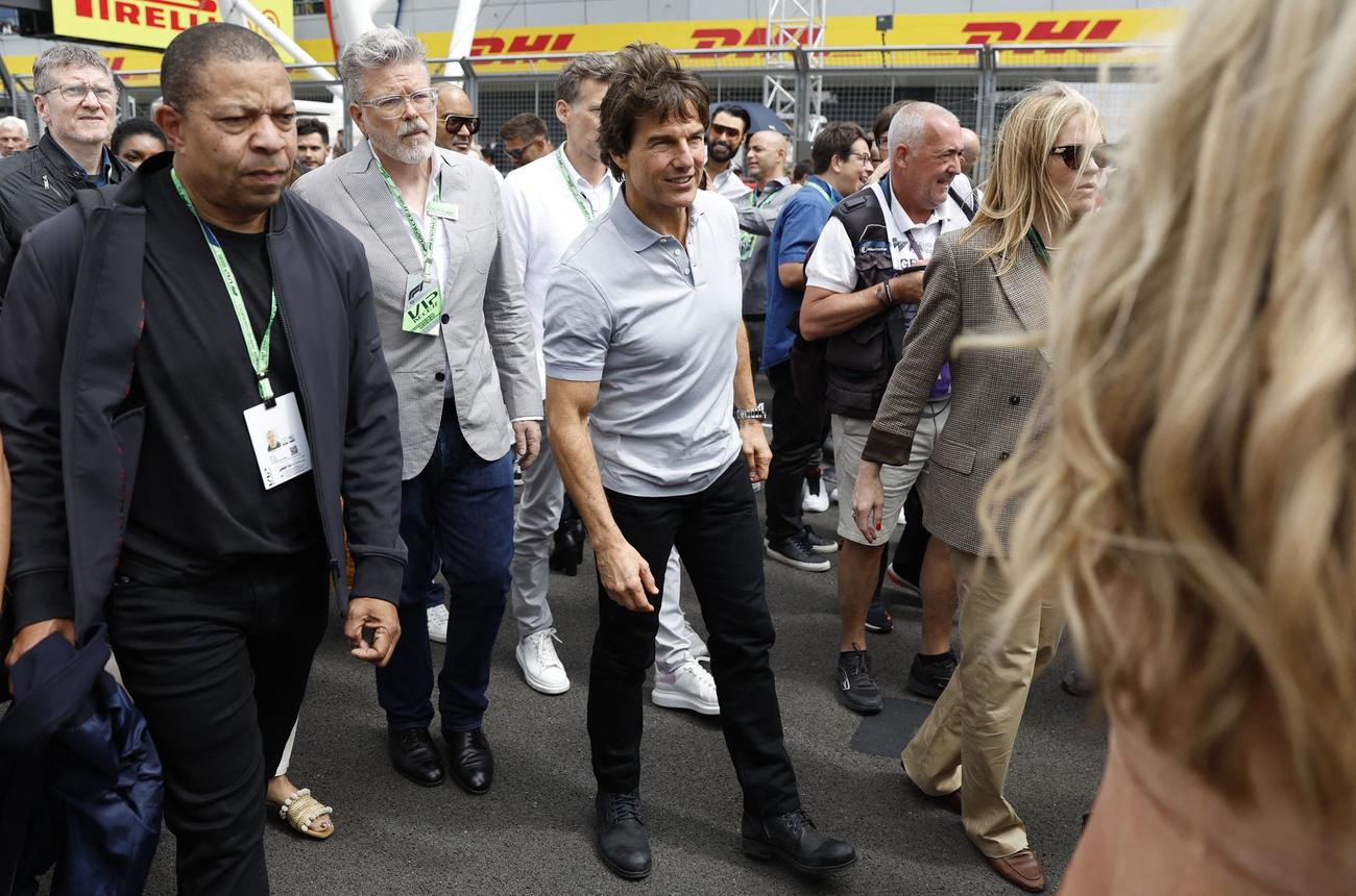 F1英国グランプリの会場を訪れたトム・クルーズ（ロイター）