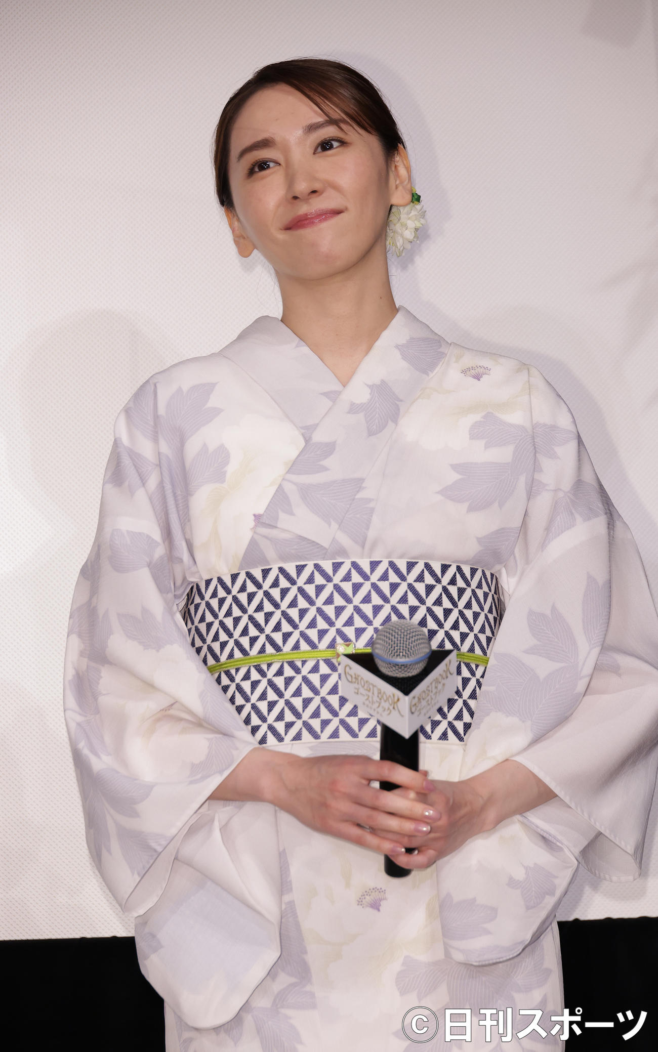 映画「ゴーストブック　おばけずかん」公開直前イベントで艶やかな浴衣姿を披露した新垣結衣（撮影・中島郁夫）