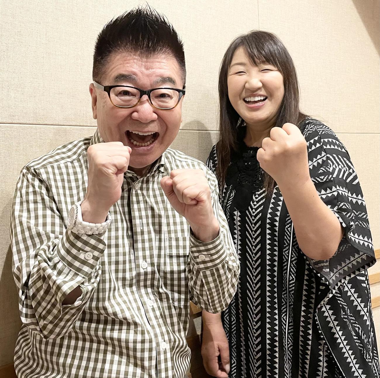 爆笑トークを繰り広げた生島ヒロシ（左）と北斗晶