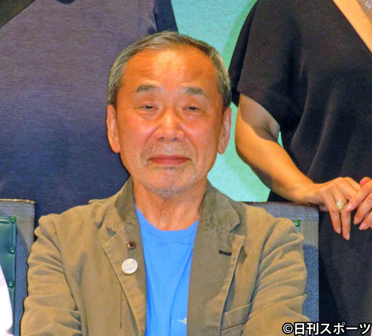 都内の早大大隈記念講堂で「村上春樹presents　山下洋輔トリオ　再乱入ライブ」を開催した村上春樹氏（撮影・村上幸将）