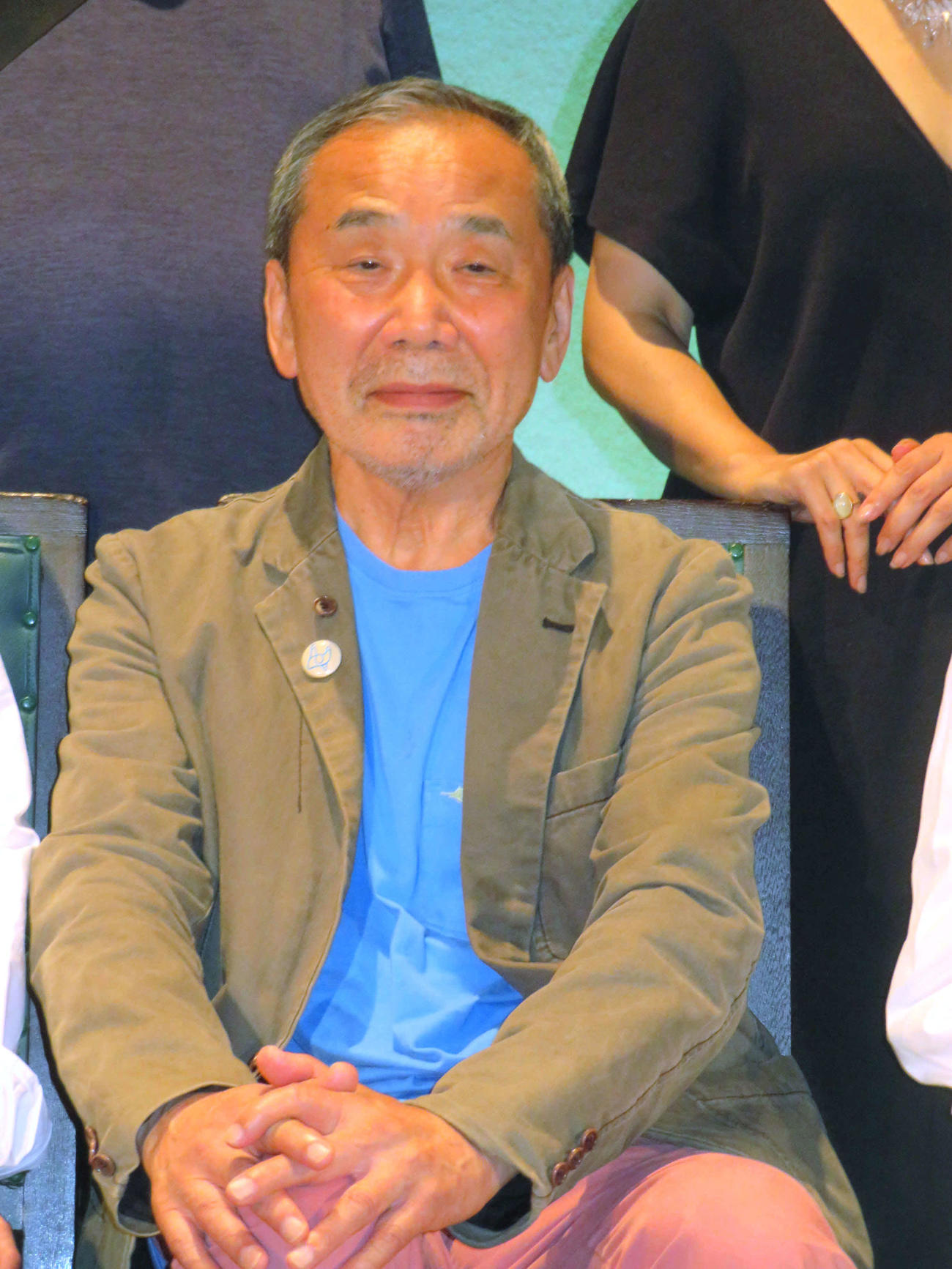 都内の早大大隈記念講堂で「村上春樹presents　山下洋輔トリオ　再乱入ライブ」を開催した村上春樹氏（撮影・村上幸将）