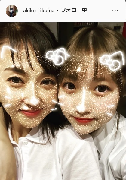 生稲晃子氏のインスタグラムより