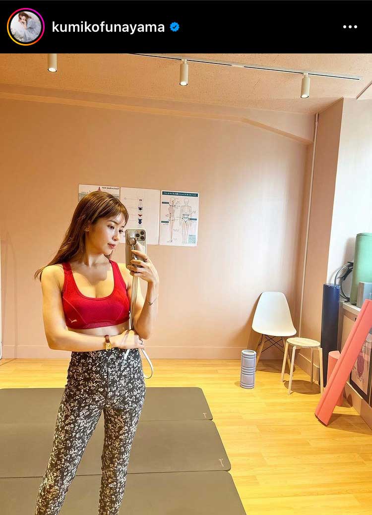 インスタグラムで産後ダイエットの成果をつづった舟山久美子