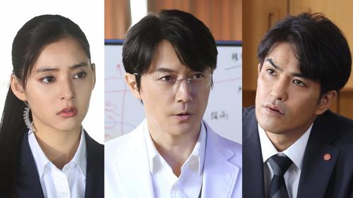 「ガリレオ 禁断の魔術」に出演する、左から新木優子、福山雅治、北村一輝(C)フジテレビ