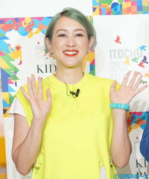 「ITOCHU SDGs STUDIO KIDS PARK」のオープン記念イベントに出席したSHELLY(撮影・佐藤成)
