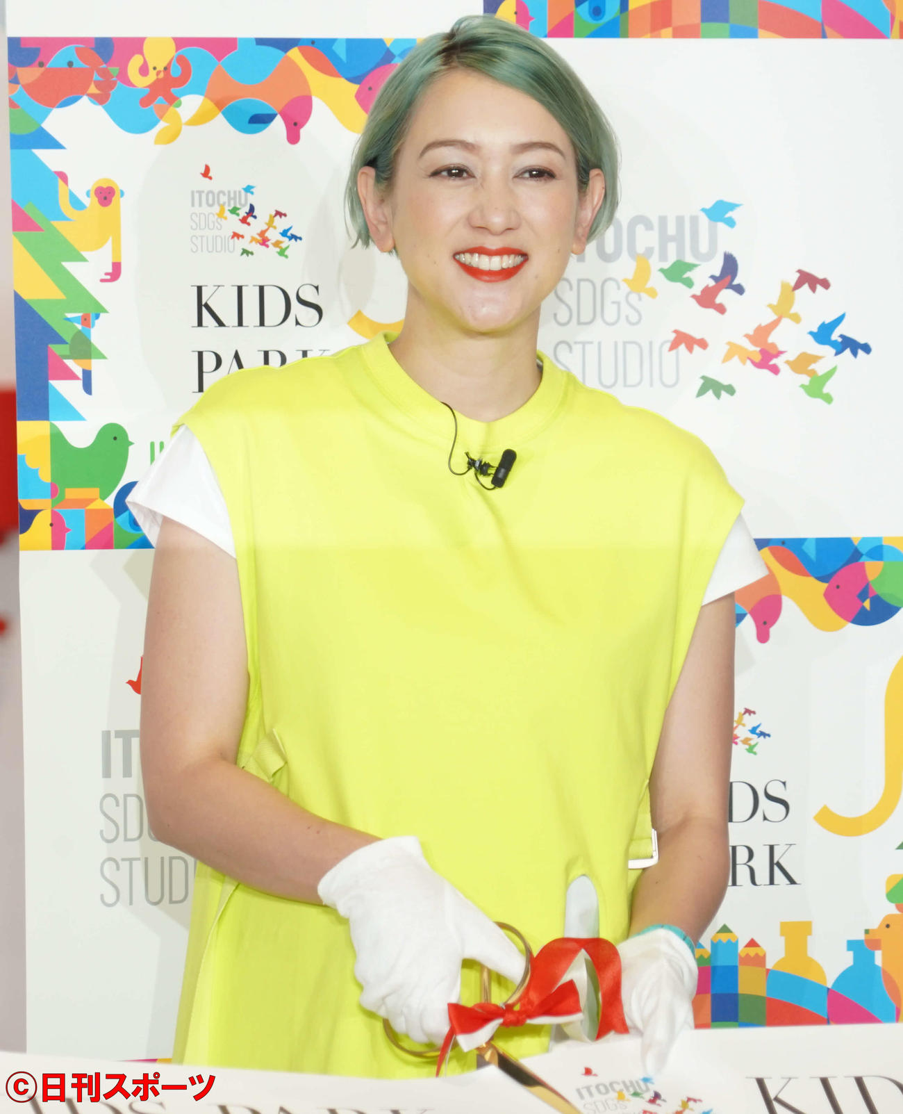 「ITOCHU SDGs STUDIO KIDS PARK」のオープン記念イベントに出席したSHELLY（撮影・佐藤成）