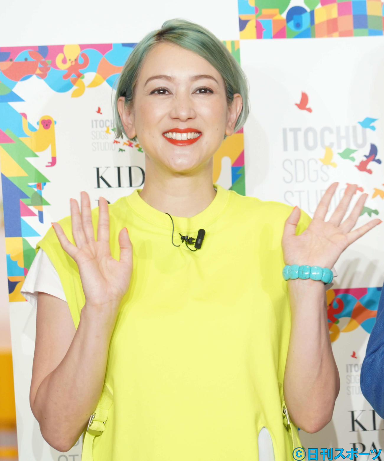 「ITOCHU SDGs STUDIO KIDS PARK」のオープン記念イベントに出席したSHELLY（撮影・佐藤成）
