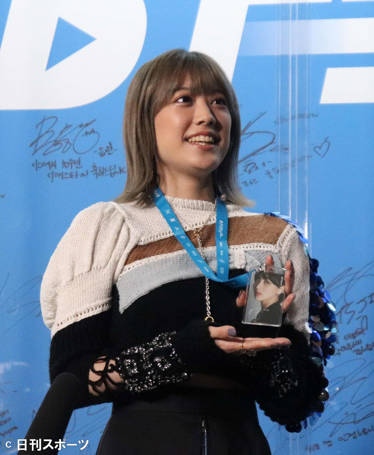 グローバルK－POPフェスティバル「D’FESTA TOKYO」内覧会に登場した福田沙紀（撮影・加藤理沙）