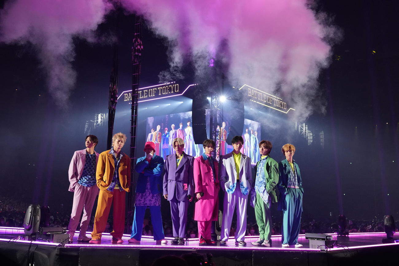 「BATTLE OF TOKYO TIME 4 Jr．EXILE」のFANTASTICS。左から澤本夏輝、瀬口黎弥、世界、八木勇征、中島颯太、堀夏喜、木村慧人、佐藤大樹