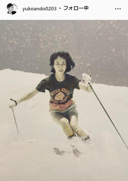 安藤優子氏が短パンでスキー“怖いもの知らず”時代に反響「カッコいい！」「素敵！」