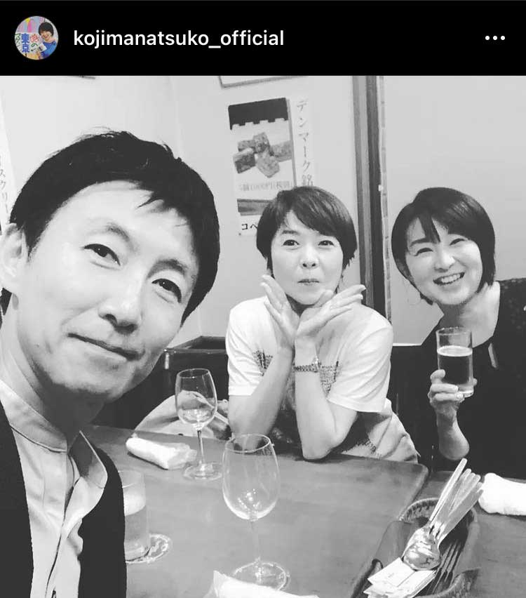 小島奈津子アナ（右）がインスタグラムで公開した、福原直英アナ（左）と西山喜久恵アナとのフジテレビ同期3ショット
