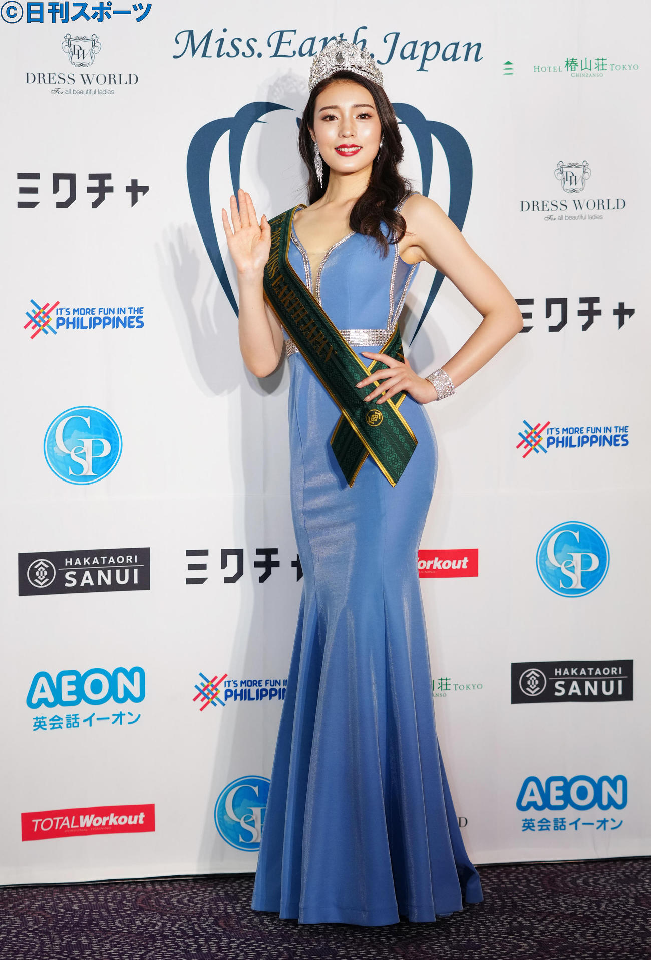 「2022ミス・アース・ジャパン」でグランプリに輝いたミス埼玉の松本真映さん（撮影・江口和貴）