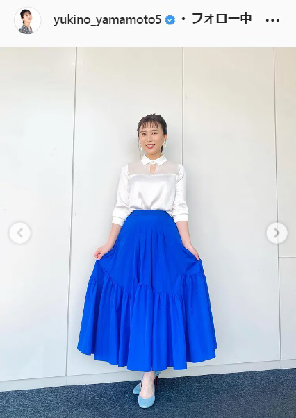 テレ朝山本雪乃アナのインスタグラムより
