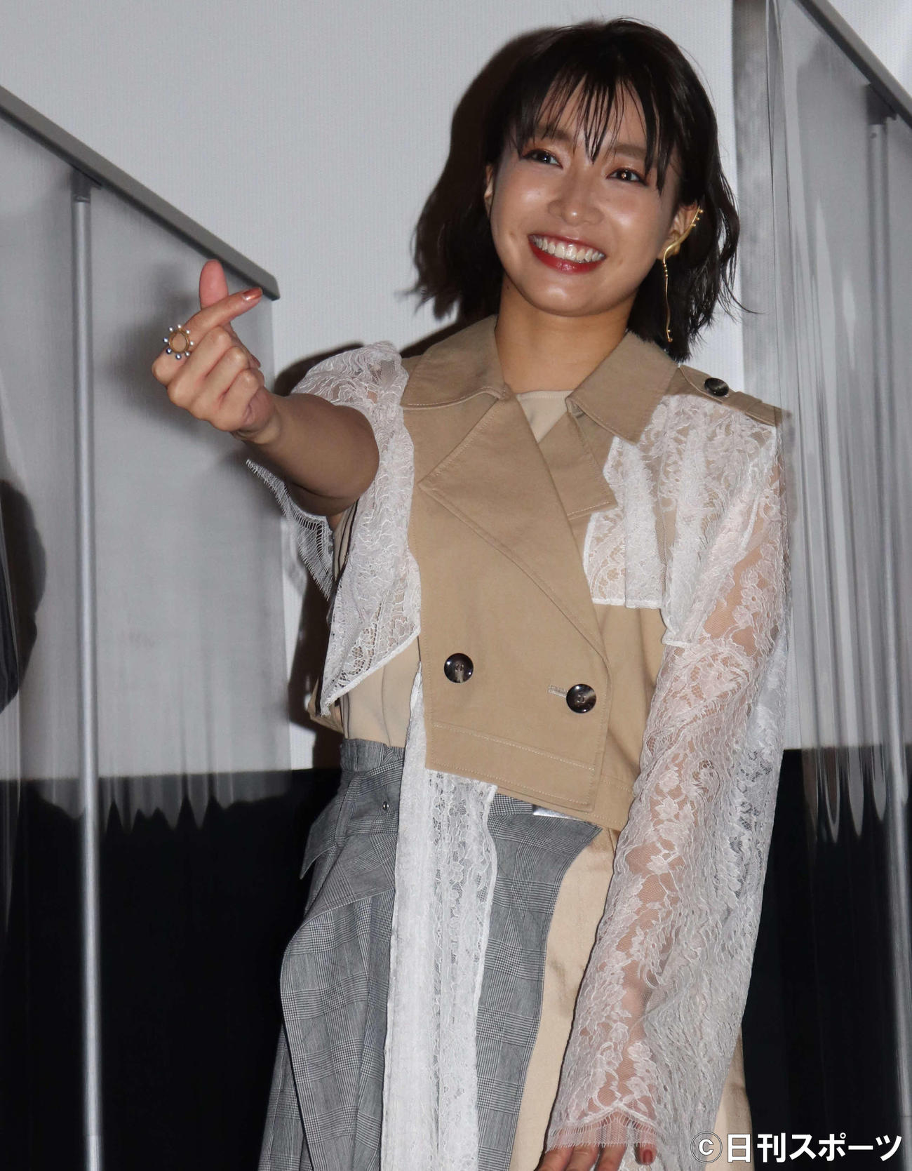 映画「愛ちゃん物語」初日舞台あいさつに出席した坂ノ上茜（撮影・加藤理沙）