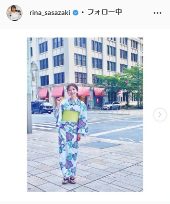 笹崎里菜アナのインスタグラムより