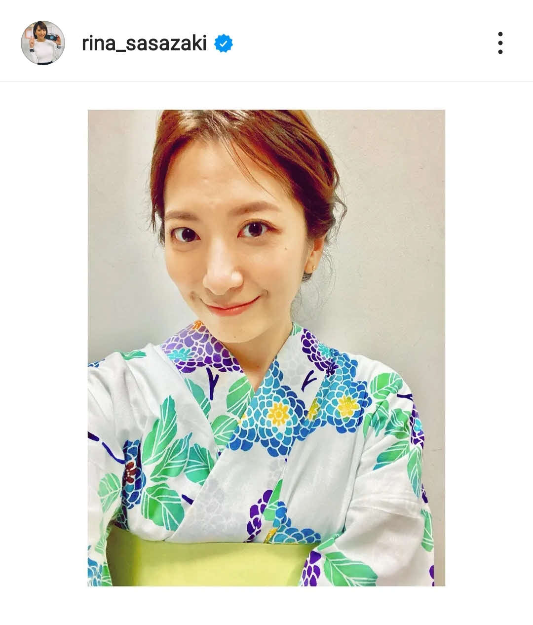 笹崎里菜アナのインスタグラムより
