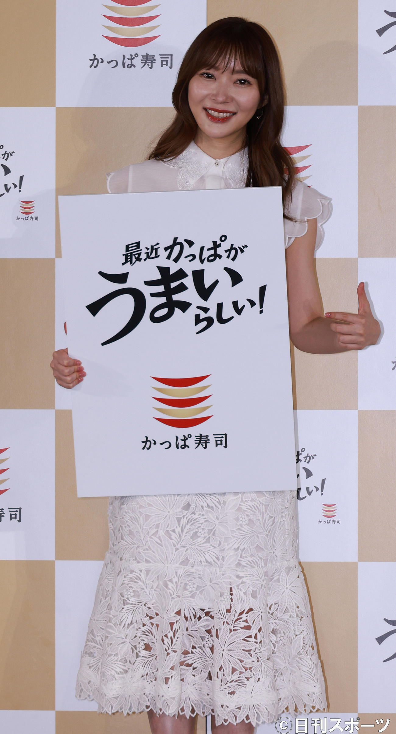 かっぱ寿司新CMキャラクターに就任する指原莉乃（撮影・中島郁夫）