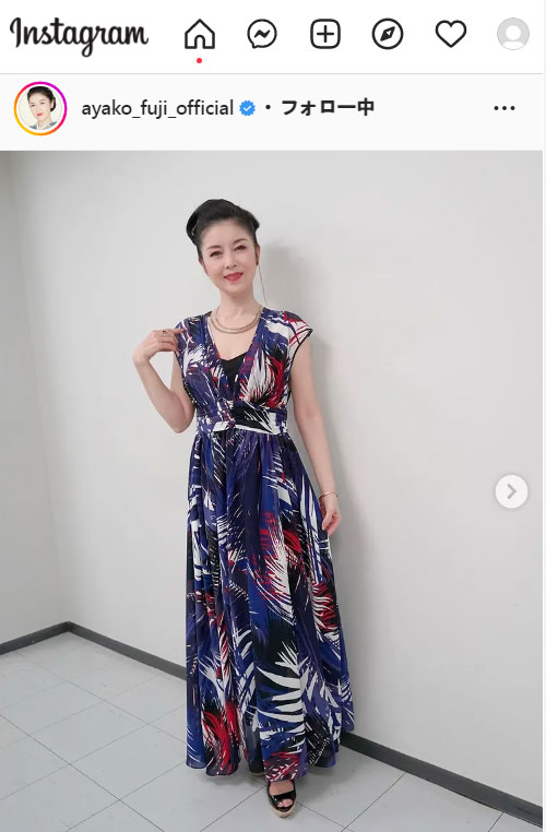 藤あや子のインスタグラムより